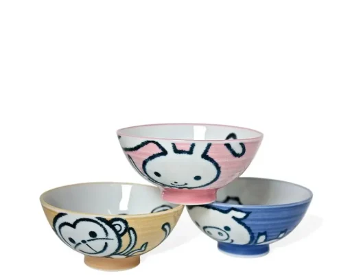 Animal 4.5" Rice Bowl Set