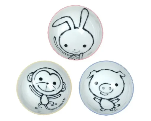 Animal 4.5" Rice Bowl Set