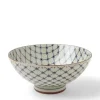 Antique Kimono Lattice Bowl 5-5/8"