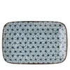 Asanoha Plate - Blue/Brown