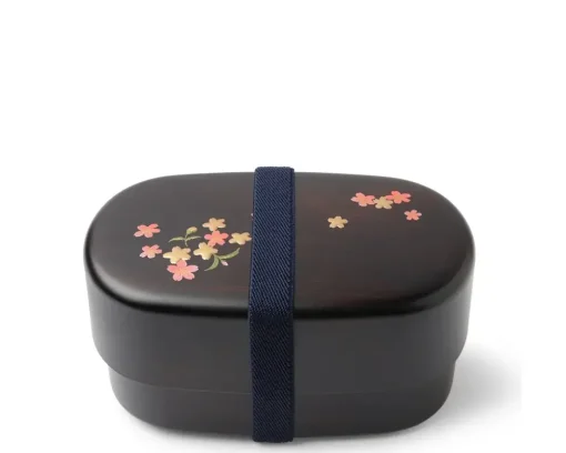 Bento Set Woodgrain Sakura Blossom