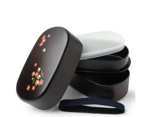 Bento Set Woodgrain Sakura Blossom