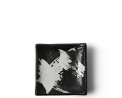 Black & White Brush Small Plate