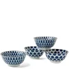 Blue & White 6" Bowl Set