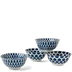 Blue & White 6" Bowl Set