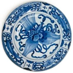 Blue & White 9.25" Plate - Takara Zukushi