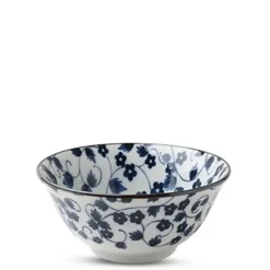 Blue & White Kiku Karakusa 5.75" Bowl