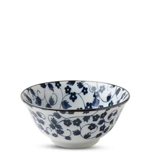 Blue & White Kiku Karakusa 5.75" Bowl