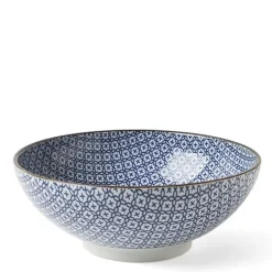Blue & White Mosaic 8.25" Bowl