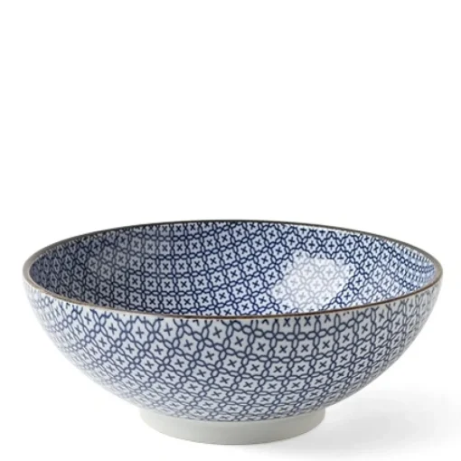 Blue & White Mosaic 8.25" Bowl