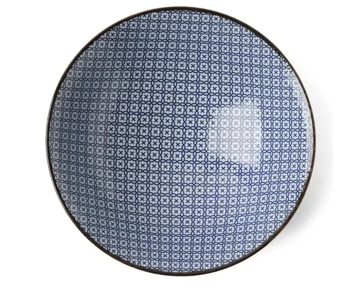 Blue & White Mosaic 9.75" Bowl