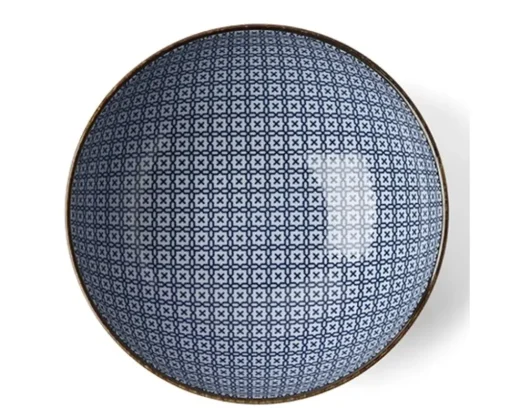 Blue & White Mosaic 8.25" Bowl