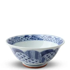 Blue & White Patterns 7.5" Noodle Bowl