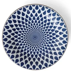 Blue & White Rain 11" Plate