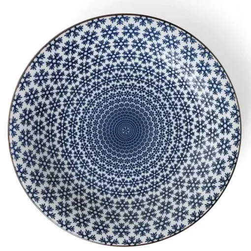 Blue & White Snow 11" Plate