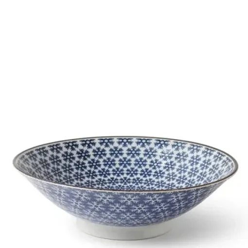 Blue & White Snowflake 9.75" Bowl