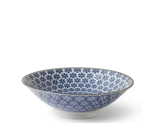 Blue & White Snowflake 9.75" Bowl