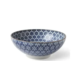 Blue & White Snowflake 8.25" Bowl