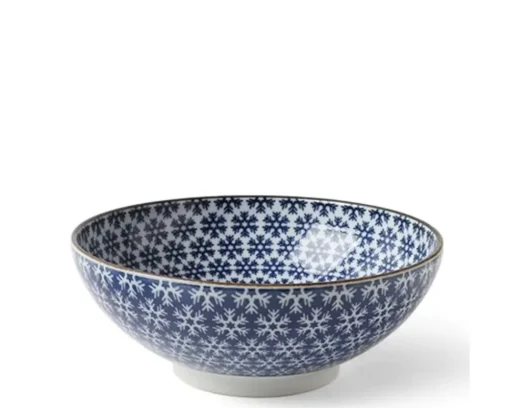 Blue & White Snowflake 8.25" Bowl