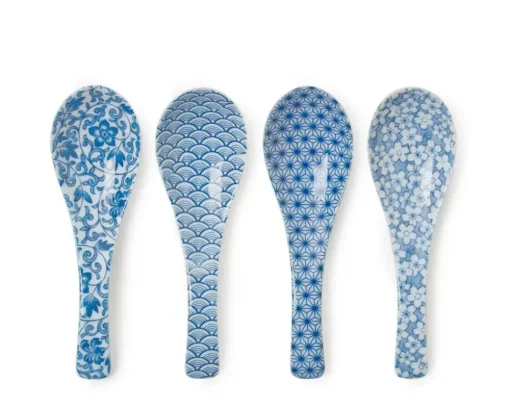 Blue & White Soup Spoon Set