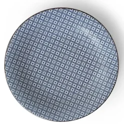 Blue & White Stitch 11" Plate