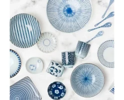 Blue & White Teacup Set