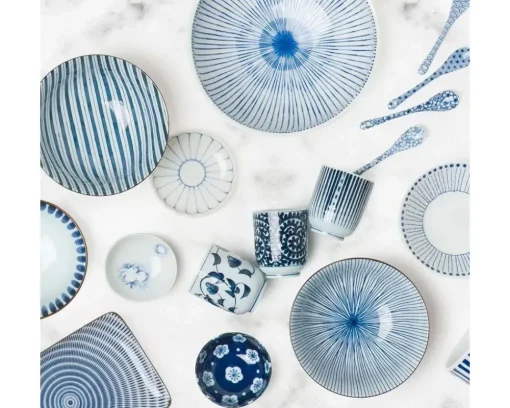 Blue & White Teacup Set