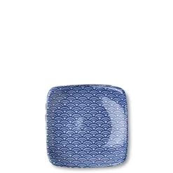 Blue & White Waves 3.5" Plate