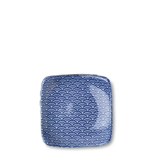 Blue & White Waves 3.5" Plate