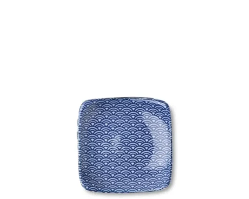 Blue & White Waves 3.5" Plate
