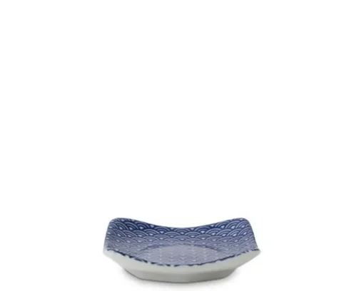Blue & White Waves 3.5" Plate