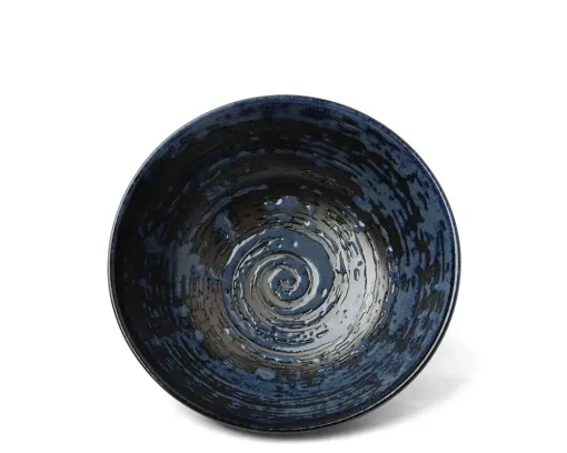 Blue Black Swirl 8.25" Bowl
