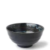 Blue Black Swirl 6.75" Noodle Bowl