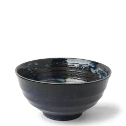 Blue Black Swirl 6.75" Noodle Bowl