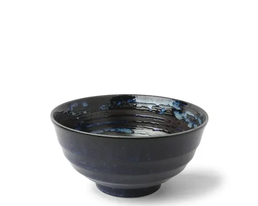 Blue Black Swirl 6.75" Noodle Bowl