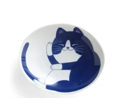 Blue Cats 7.5" Oval Bowl