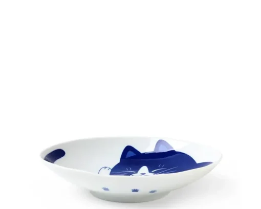 Blue Cats 7.5" Oval Bowl