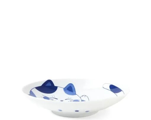 Blue Cats 7.5" Oval Bowl