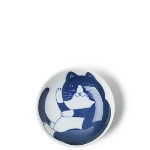Blue Cats 3.75" Sauce Dish