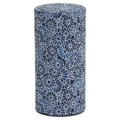 Blue Mums Tea Canister