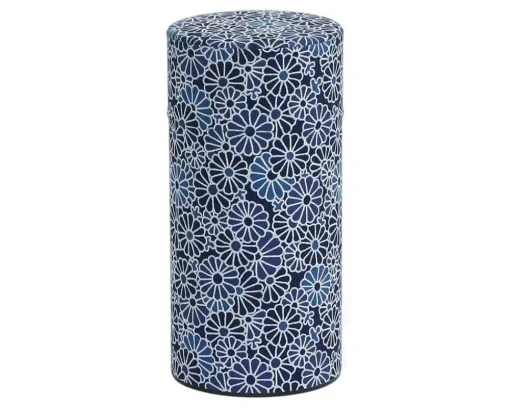 Blue Mums Tea Canister
