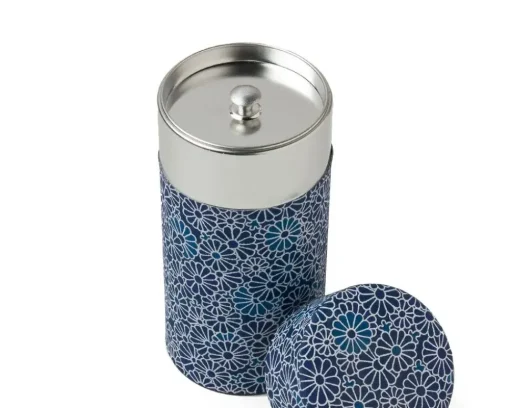 Blue Mums Tea Canister