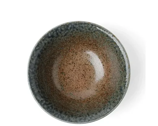 Blue Sand Crackle Bowl 7-5/8"
