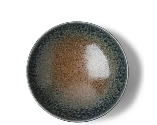 Blue Sand Crackle Bowl 9-1/2"