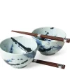 Blue Sumi 5" Bowl For Two Set