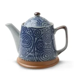 Blue Vintage Karakusa Tea Pot