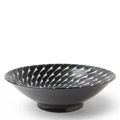 Bowl Black Choctaw Swirl 10"