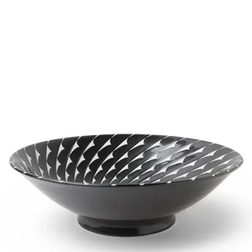 Bowl Black Choctaw Swirl 10"