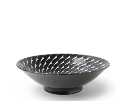Bowl Black Choctaw Swirl 10"