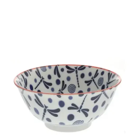 Bowl Blue Dragonfly 6"